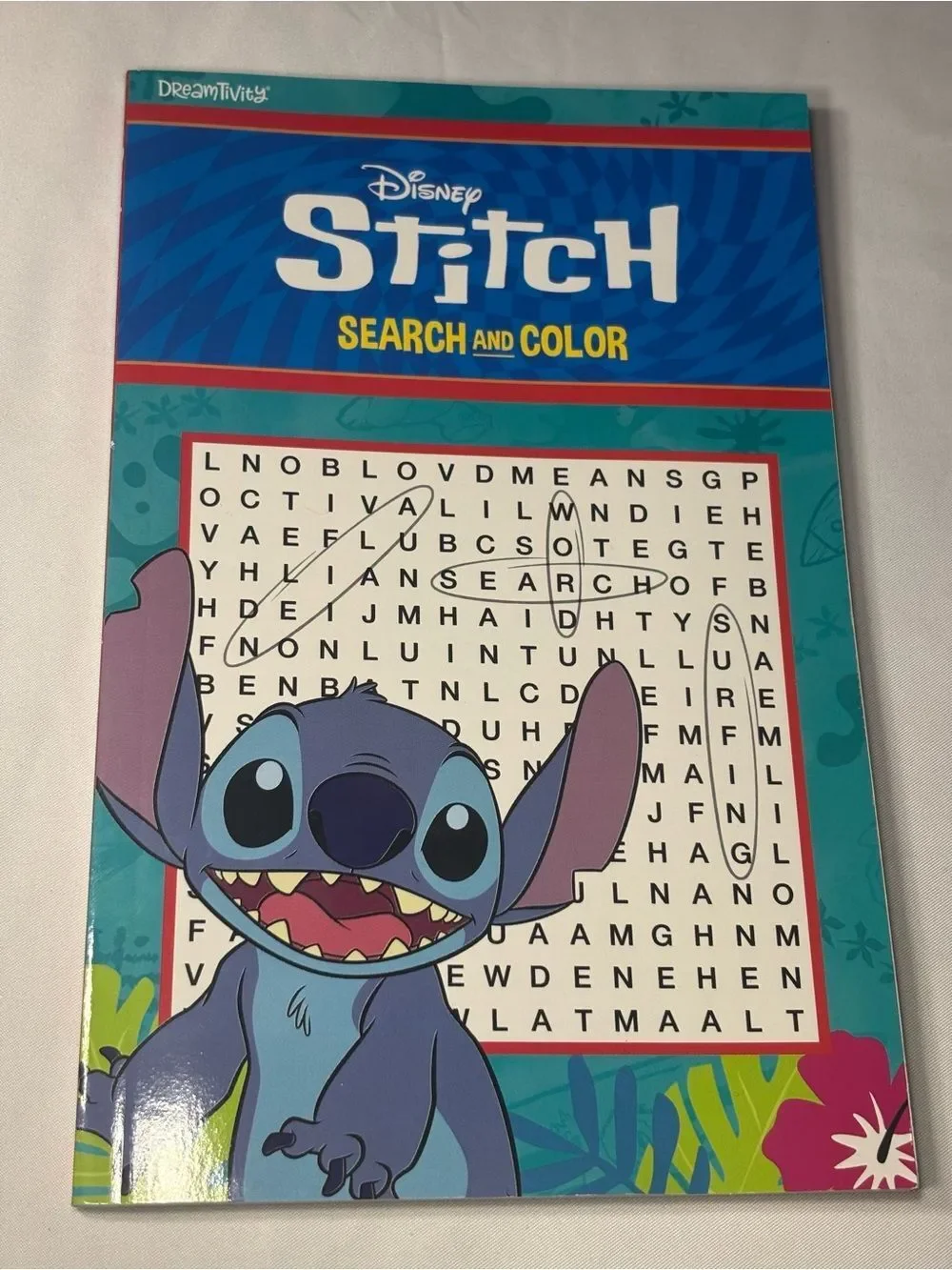 2 New Disney Stitch Search and Color Activity Book - Blue and Teal